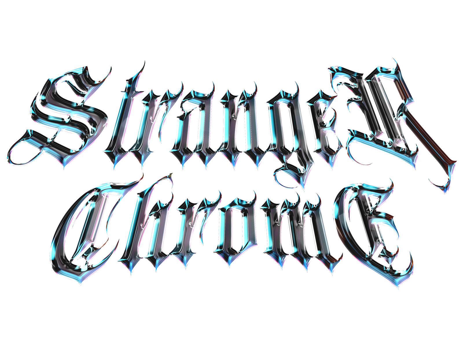 Text with Chrome effect applied