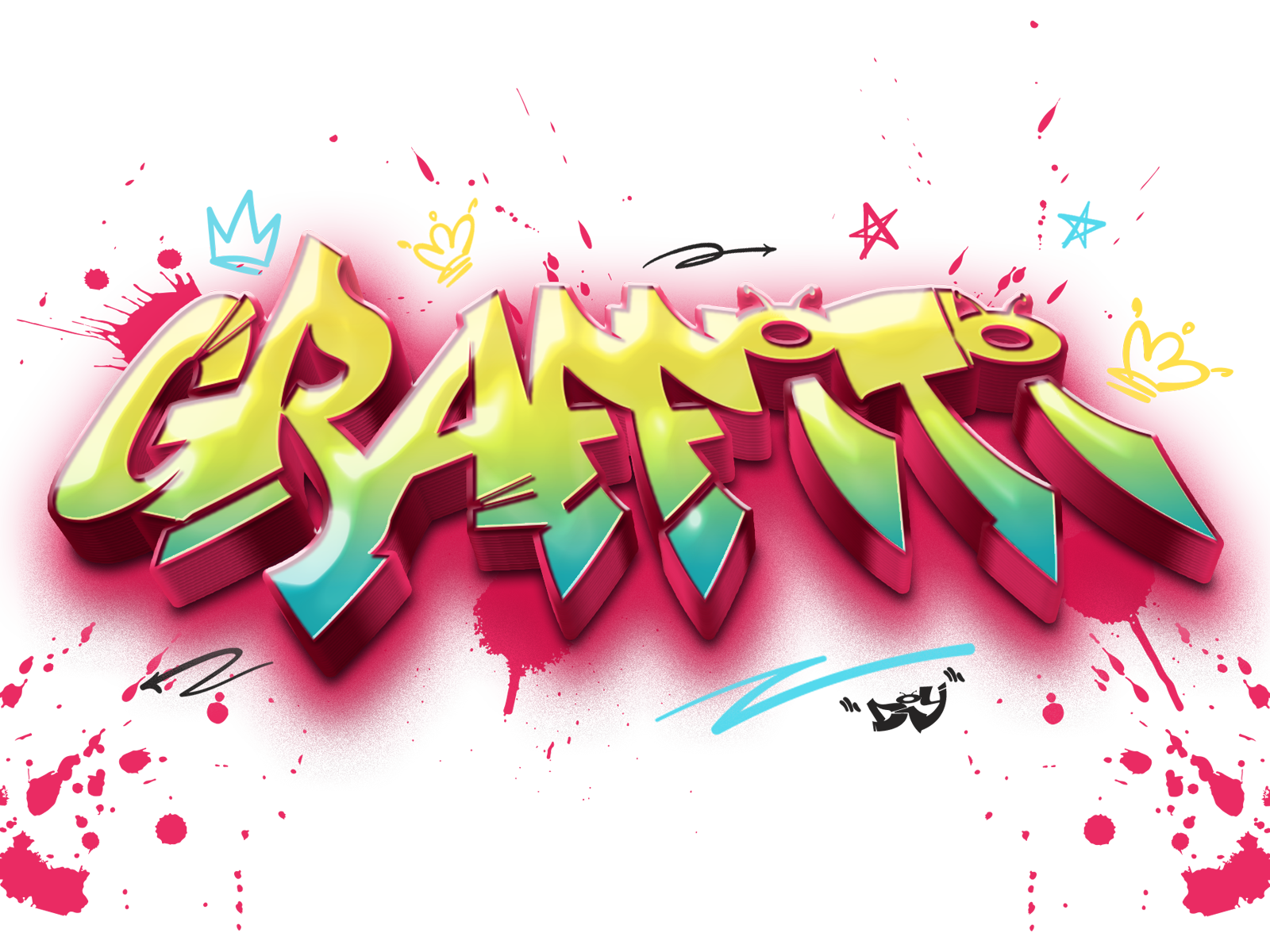 Text with Retro effect applied