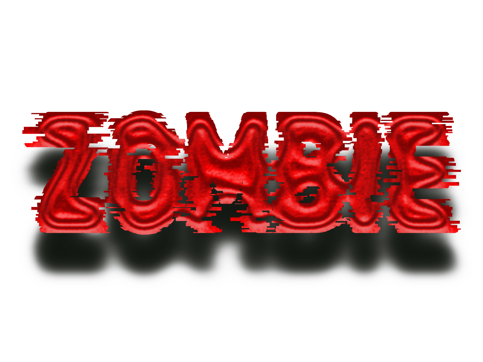 Text with Glitch effect applied