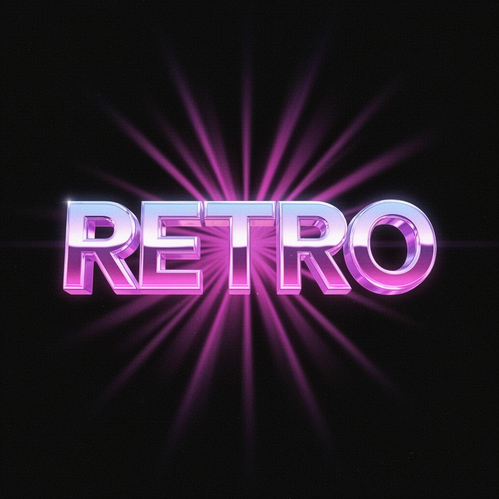 Retro Photoshop layer style and Illustrator graphic style preview