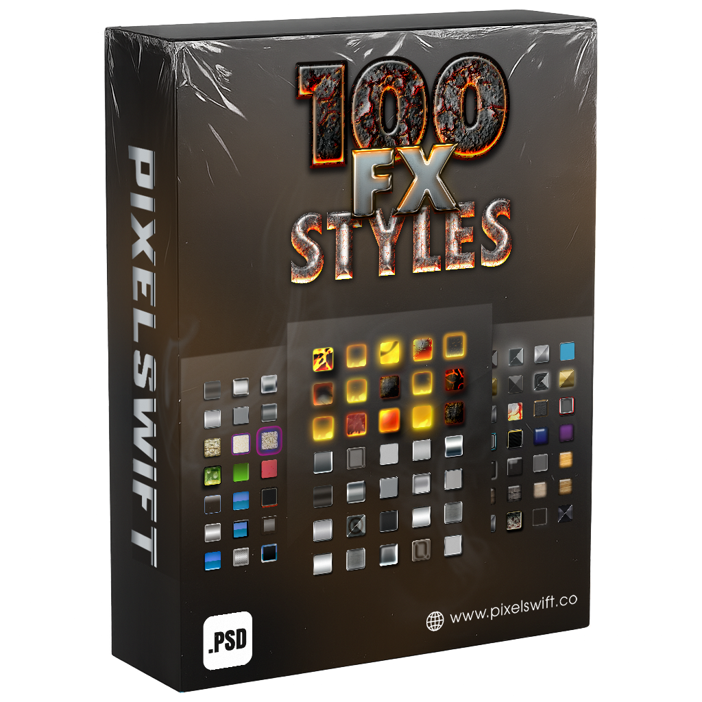 100 Photoshop Layer Styles Bundle - Text Effect