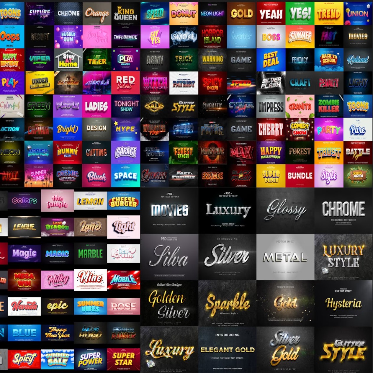 4000+ Premium Photoshop Text Effects Bundle + Bonus 500GB Assets