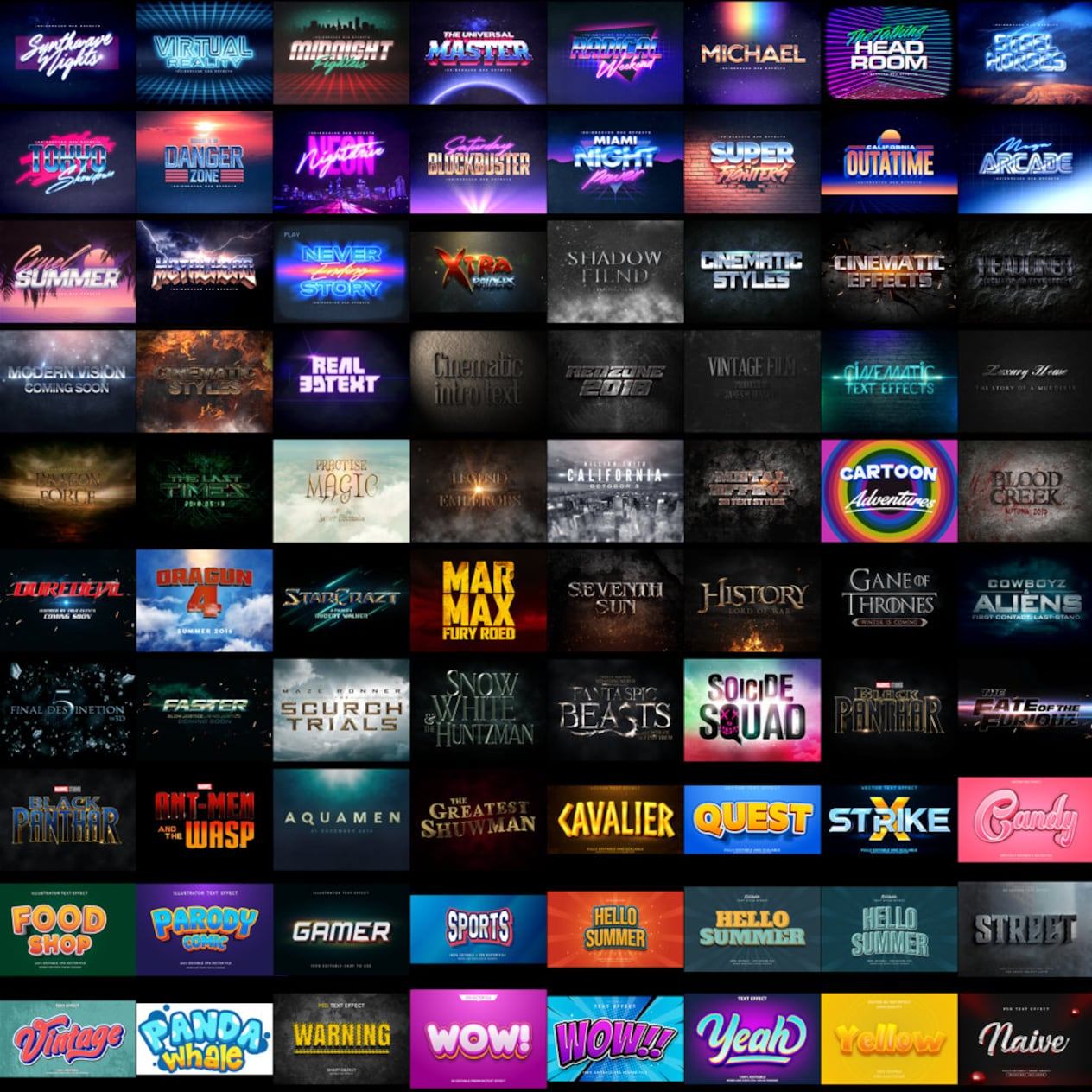 4000+ Premium Photoshop Text Effects Bundle + Bonus 500GB Assets