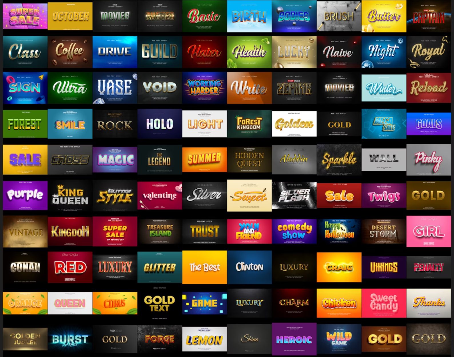 4000+ Premium Photoshop Text Effects Bundle + Bonus 500GB Assets