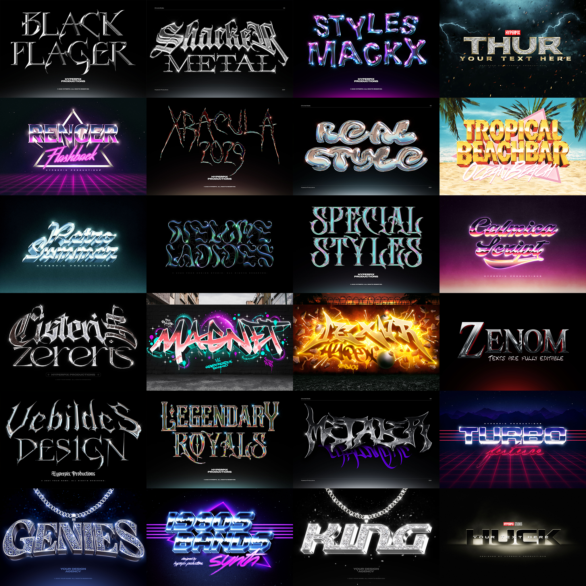 199+ Editable 3D Photoshop Texts & Styles Effects Bundle Vol-1