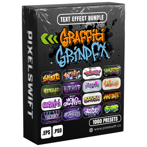 Creative FX Pack – 5,000+ Editable Retro, Pixel, Graffiti, Cosmic & Comic Text Effects (PSD + EPS)