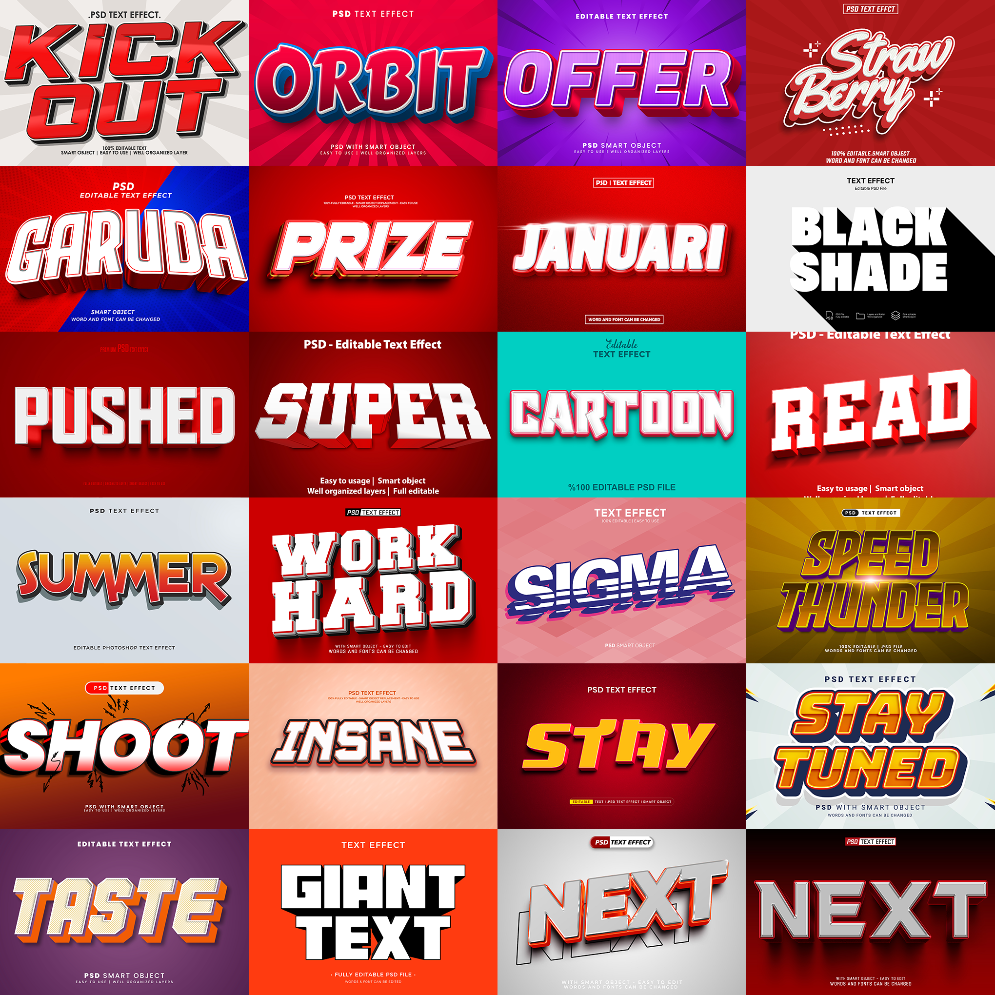 Comic Pop FX – 1000+ Editable Comic, Cartoon, & Bold Text Effects (PSD + EPS)