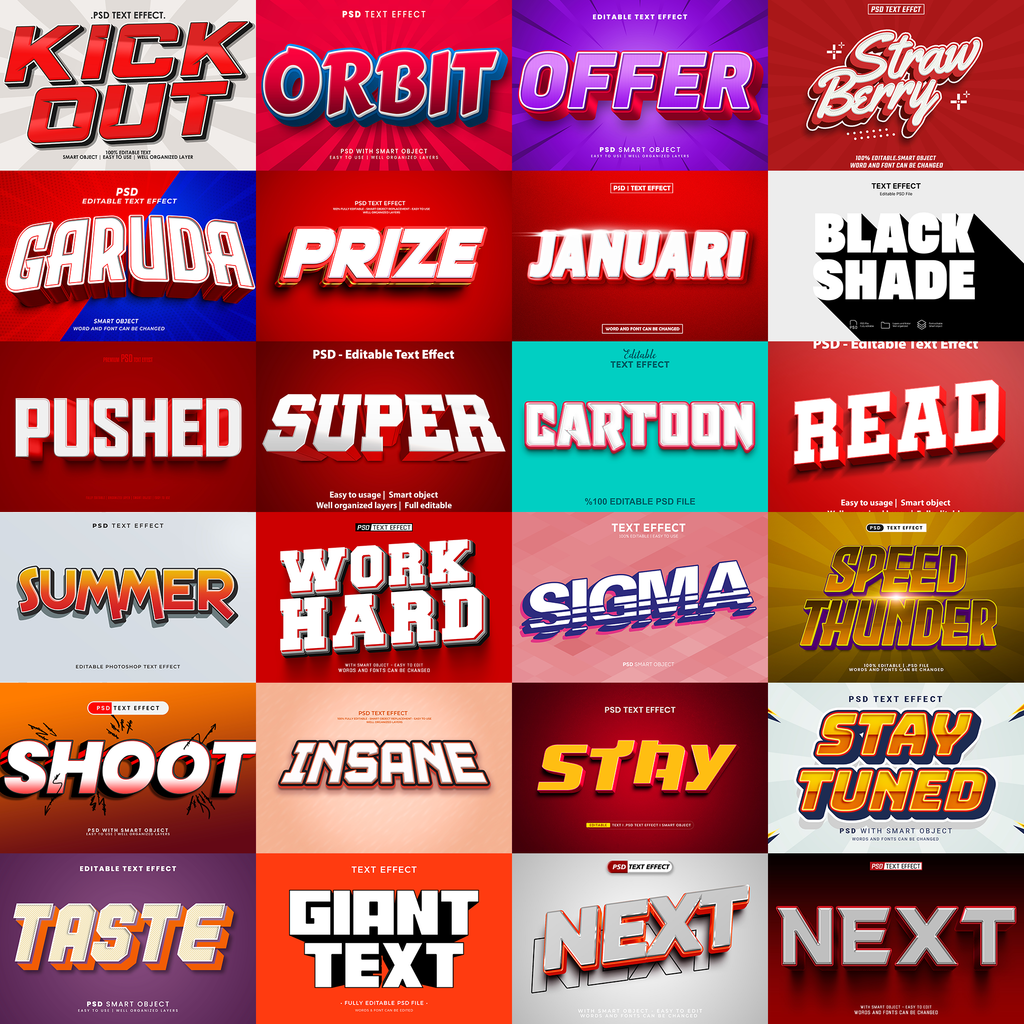 Comic Pop FX – 1000+ Editable Comic, Cartoon, & Bold Text Effects (PSD + EPS)