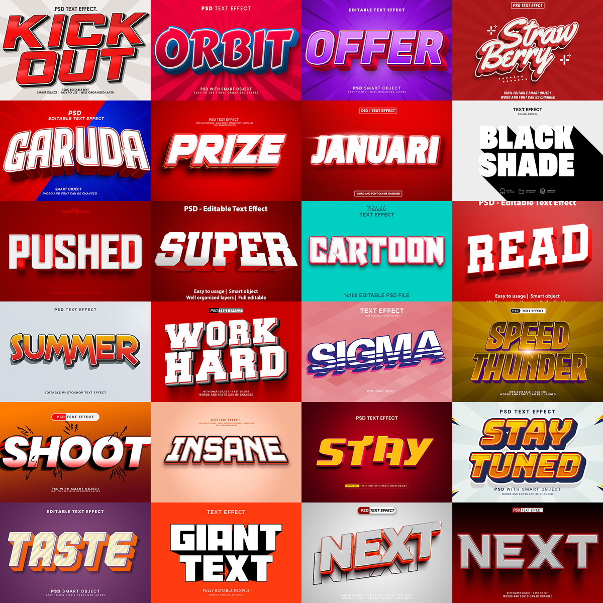 Comic Pop FX – 1000+ Editable Comic, Cartoon, & Bold Text Effects (PSD + EPS)