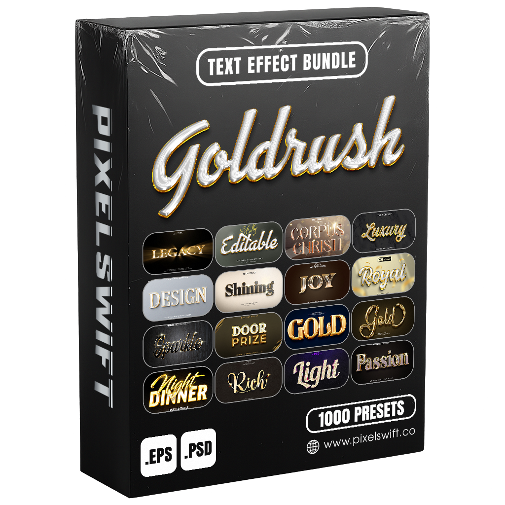Premium FX Pack – 5,000+ Editable Gold, Magic, Liquid, Horror & Vintage Text Effects (PSD + EPS)