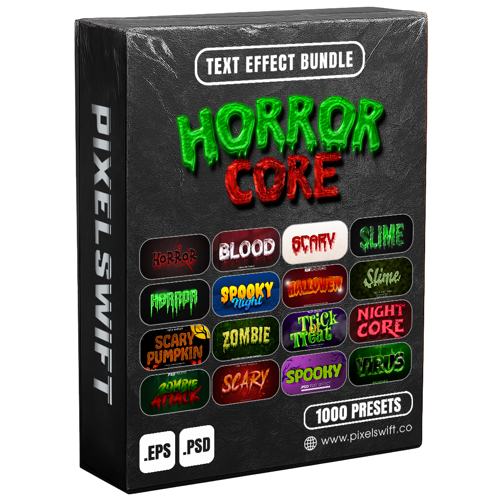 Premium FX Pack – 5,000+ Editable Gold, Magic, Liquid, Horror & Vintage Text Effects (PSD + EPS)