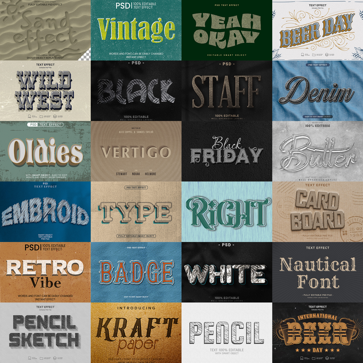 StoneForge FX – 1000+ Editable Engraved, Rock, & Stone Text Effects (PSD + EPS)