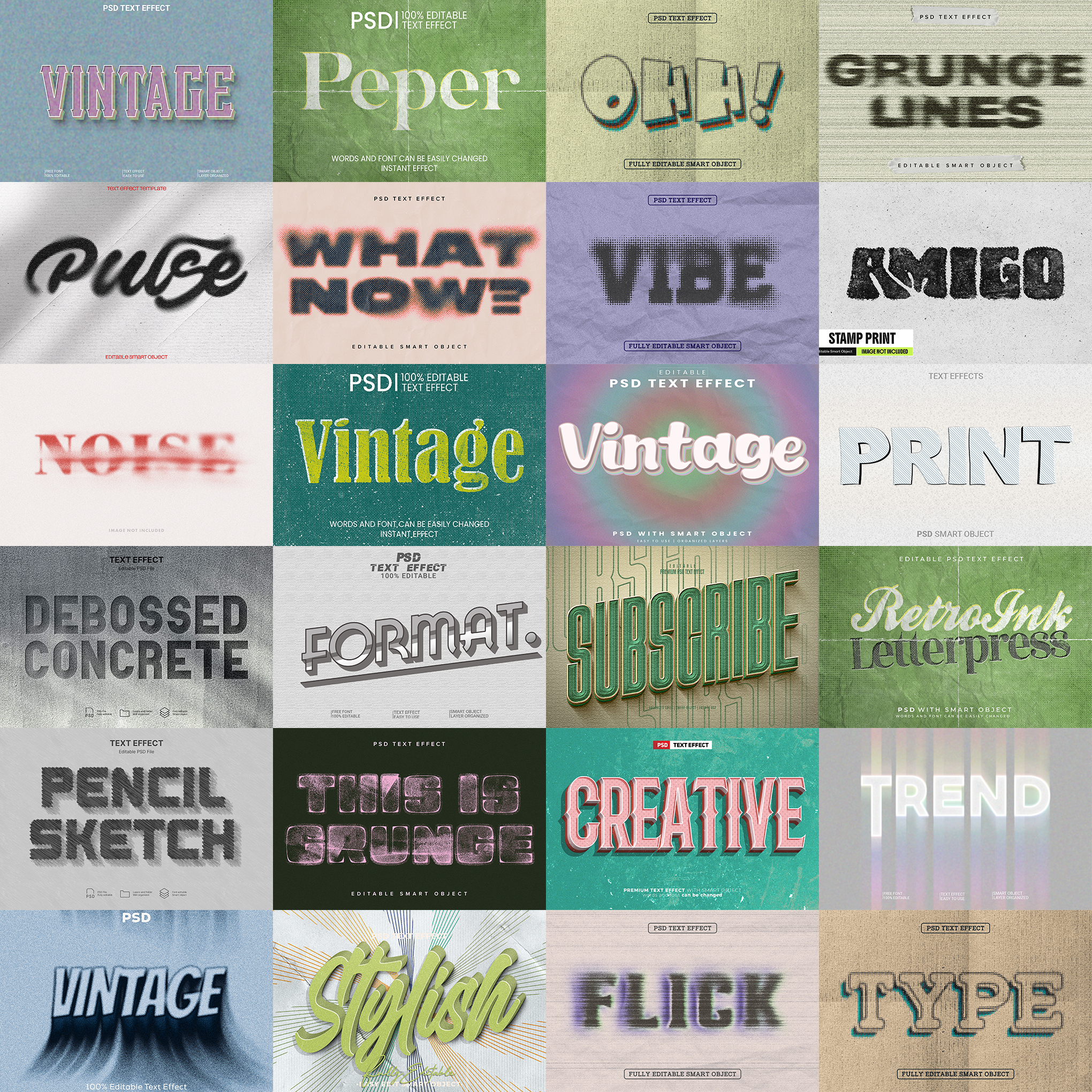 Premium FX Pack – 5,000+ Editable Gold, Magic, Liquid, Horror & Vintage Text Effects (PSD + EPS)